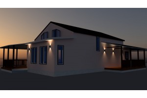 Архитектурный LED светильник для загородного дома DIY